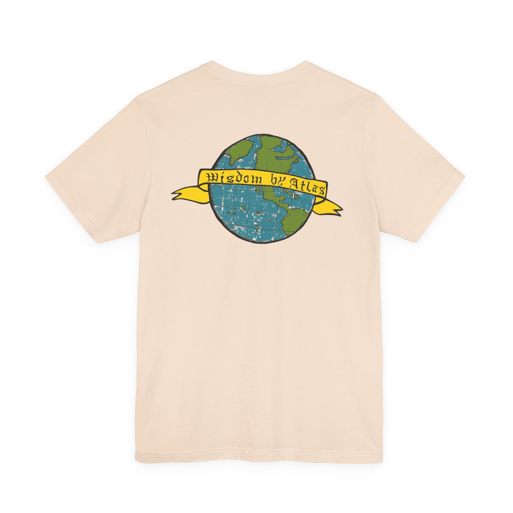 Political Satire T‑Shirt — 'Wisdom Brings' Back Print with Puppetmaster Design