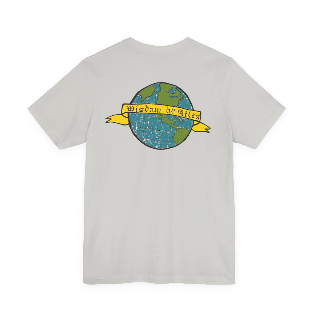 Political Satire T‑Shirt — 'Wisdom Brings' Back Print with Puppetmaster Design