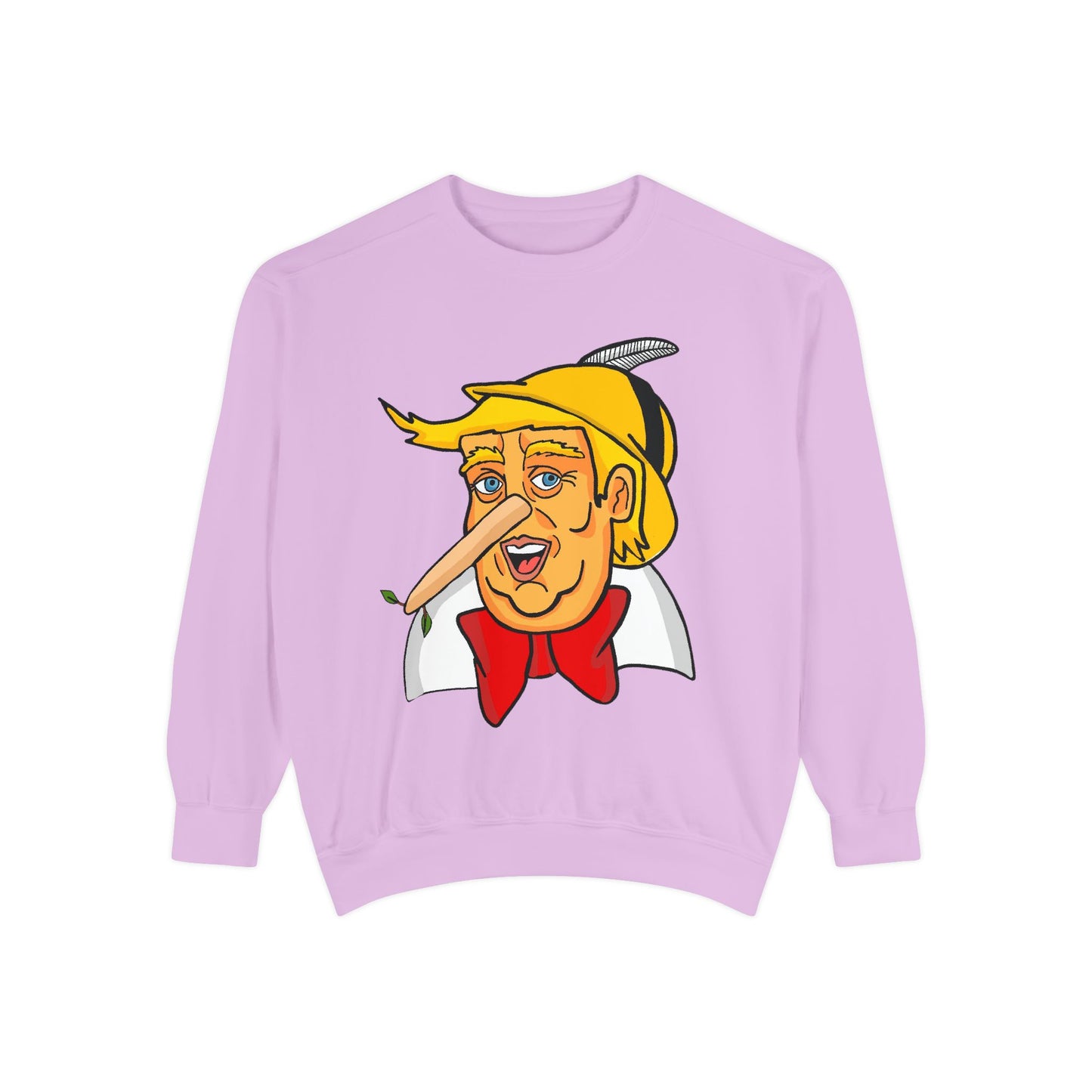 Pinocchio Trump Face Sweatshirt — 'Fixing the Planet' Earth Graphic Pullover